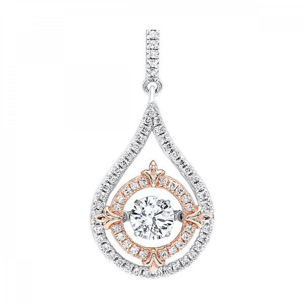 Sterling Silver Rhythm of Love CZ Pendant