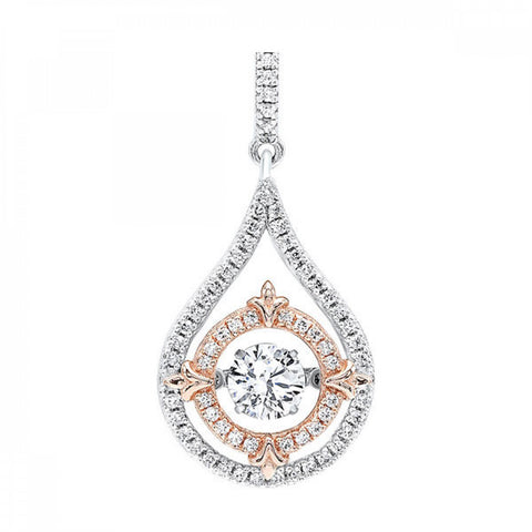 Sterling Silver Rhythm of Love CZ Pendant