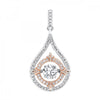 Sterling Silver Rhythm of Love CZ Pendant
