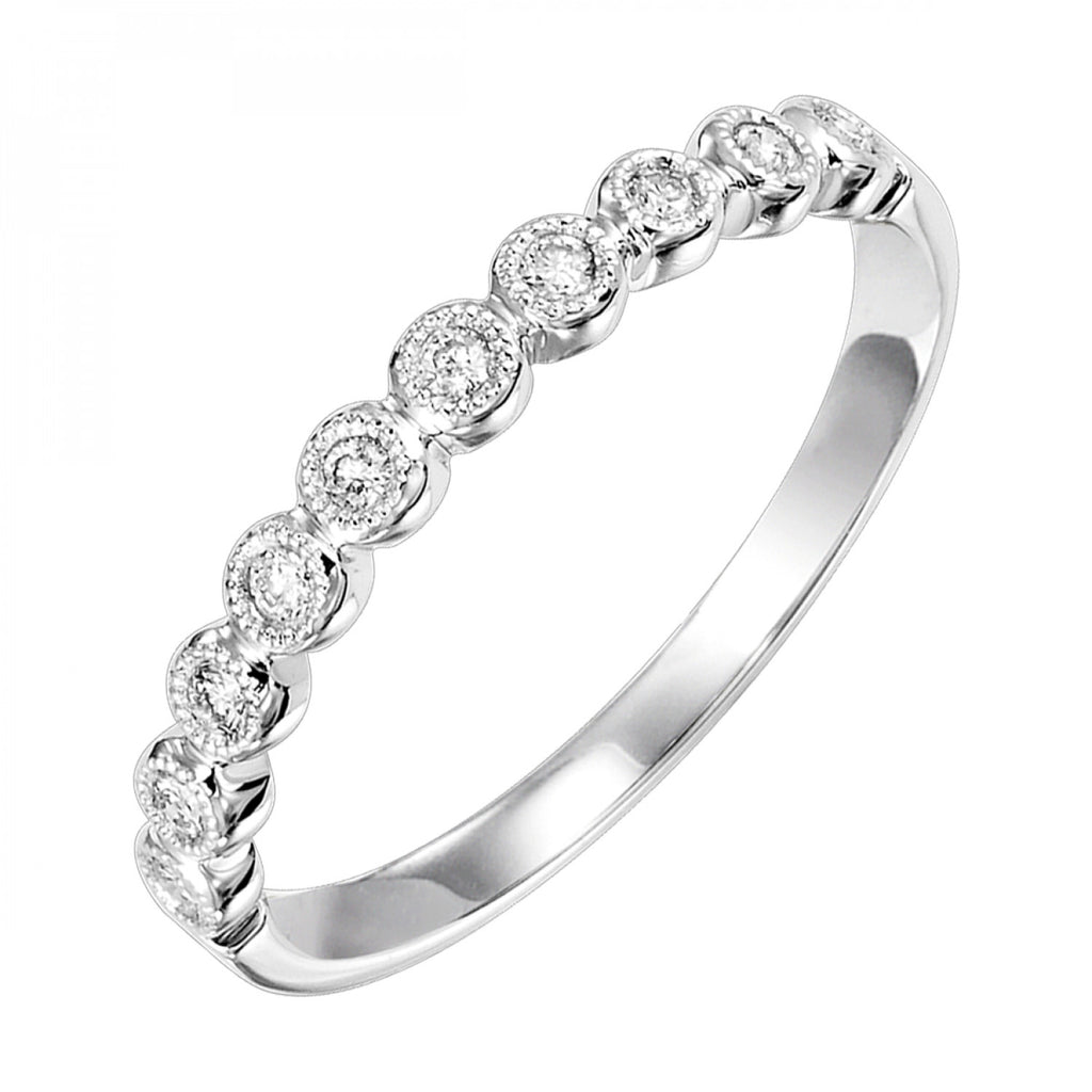 Round Milgrain Bezel Diamond Band