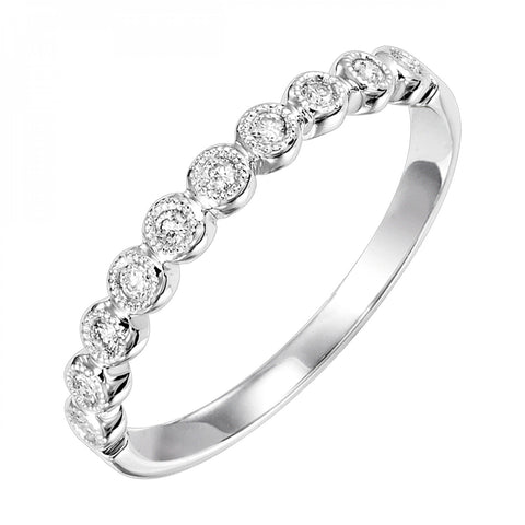 Round Milgrain Bezel Diamond Band