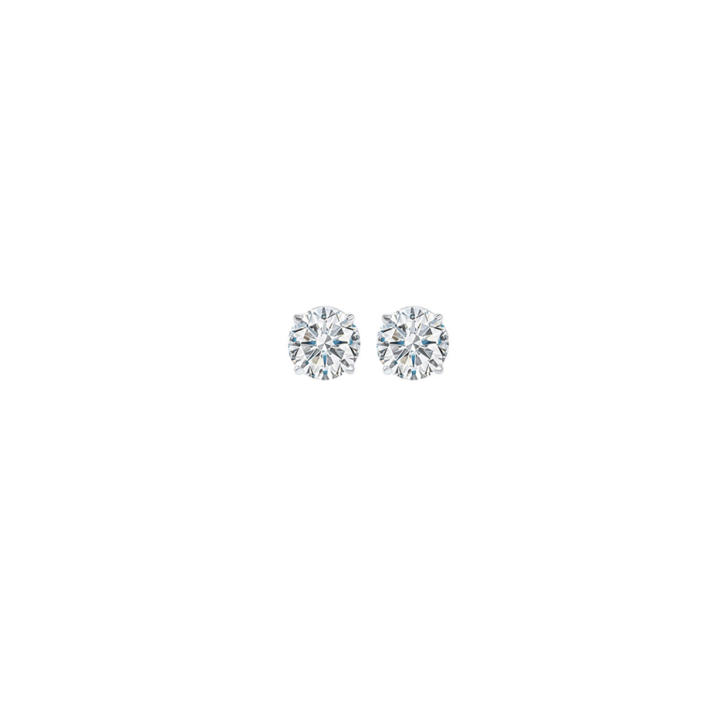 Round Diamond Stud Earrings