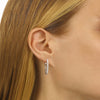 Oval Diamond Hoop Earrings