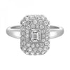 Pave Emerald Diamond Ring