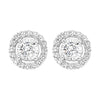 Diamond Halo Earrings