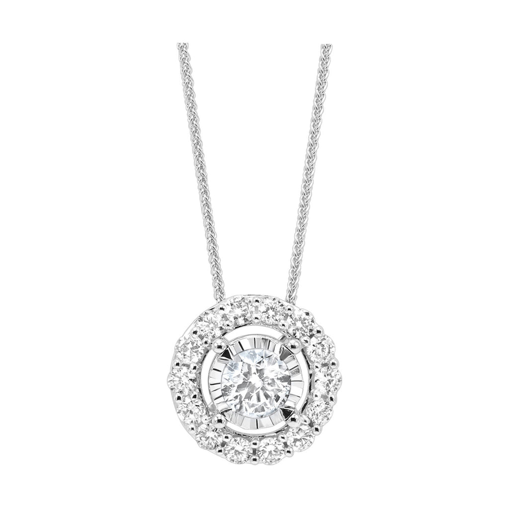 Diamond Halo Pendant
