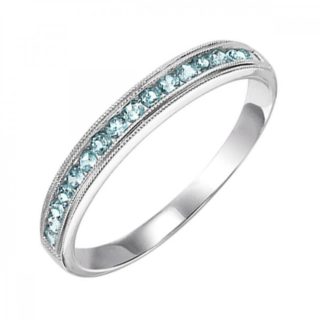 Blue Topaz Birthstone Band