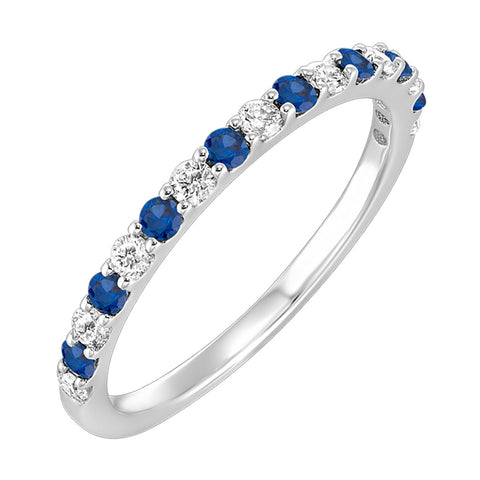 Sapphire & Diamond Alternating Band