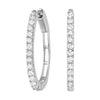 Oval Diamond Hoop Earrings