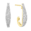Pavé Diamond Gold Hoop Earrings