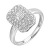 Pave Emerald Diamond Ring
