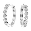 Bezel Set Diamond Huggie Hoop Earrings