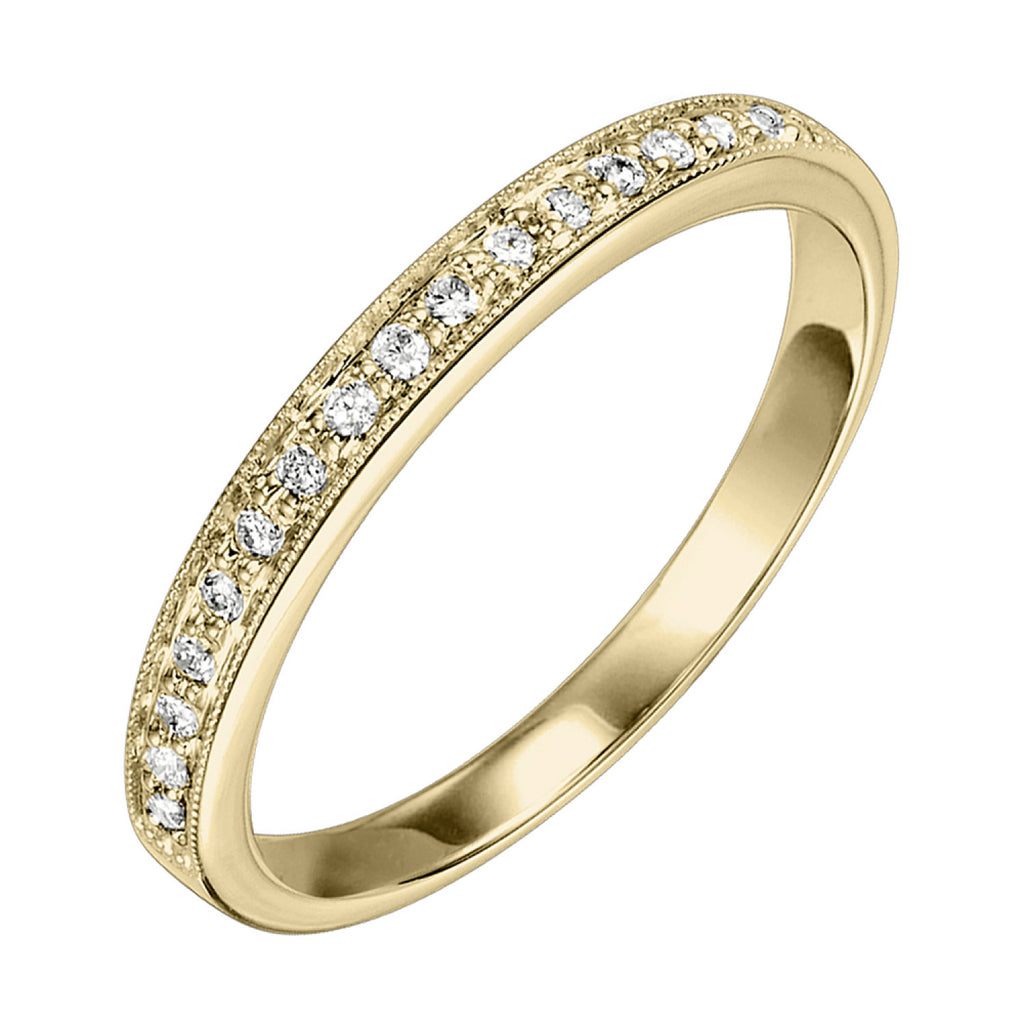 Diamond Milgrain Band