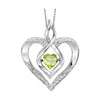 Rhythm of Love Silver Heart Pendant Birthstone Necklace