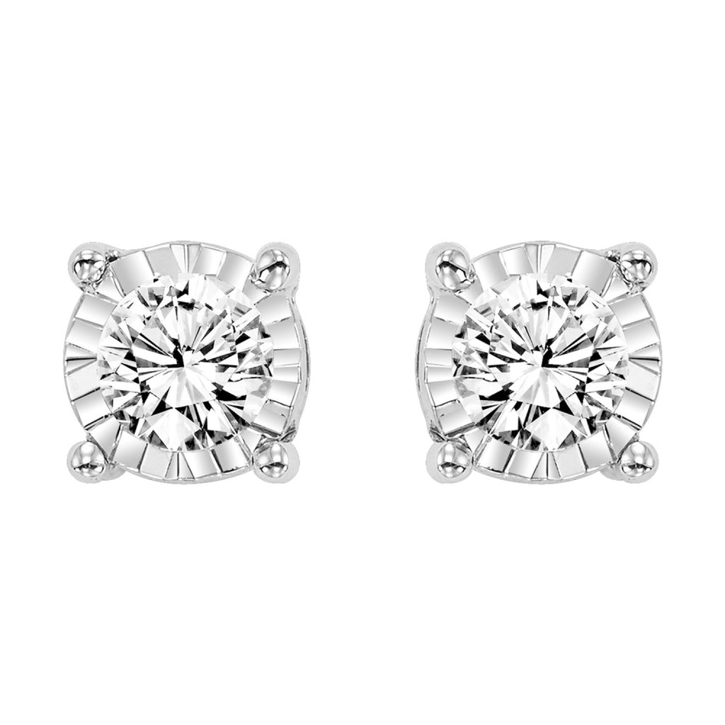 Diamond Illusion Setting Stud Earrings