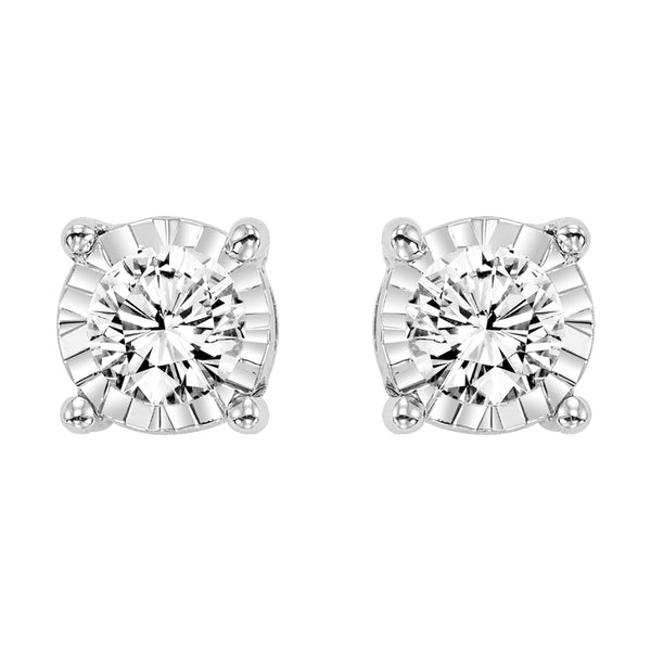 Diamond Illusion Setting Stud Earrings