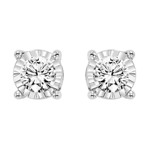 Diamond Illusion Setting Stud Earrings