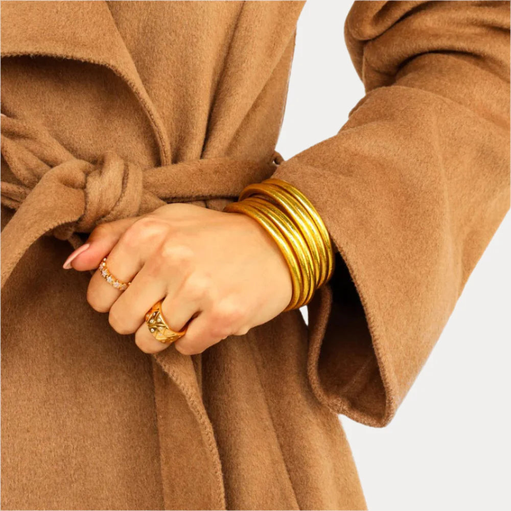 Gold All Weather Bangles - Set of 6