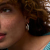 Havana Hoop Earrings in Silver