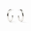 Havana Hoop Earrings in Silver