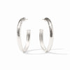 Havana Hoop Earrings in Silver