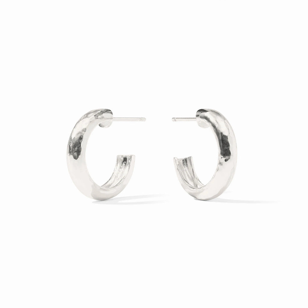 Havana Hoop Earrings in Silver
