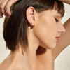 Two-Tone Hoop Earrings