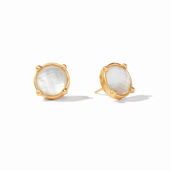 Honey Stud Earrings in Iridescent Clear Crystal