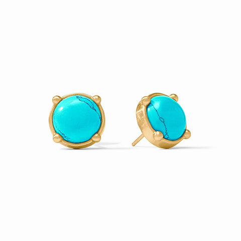 Honey Stud Earrings in Turquoise Blue