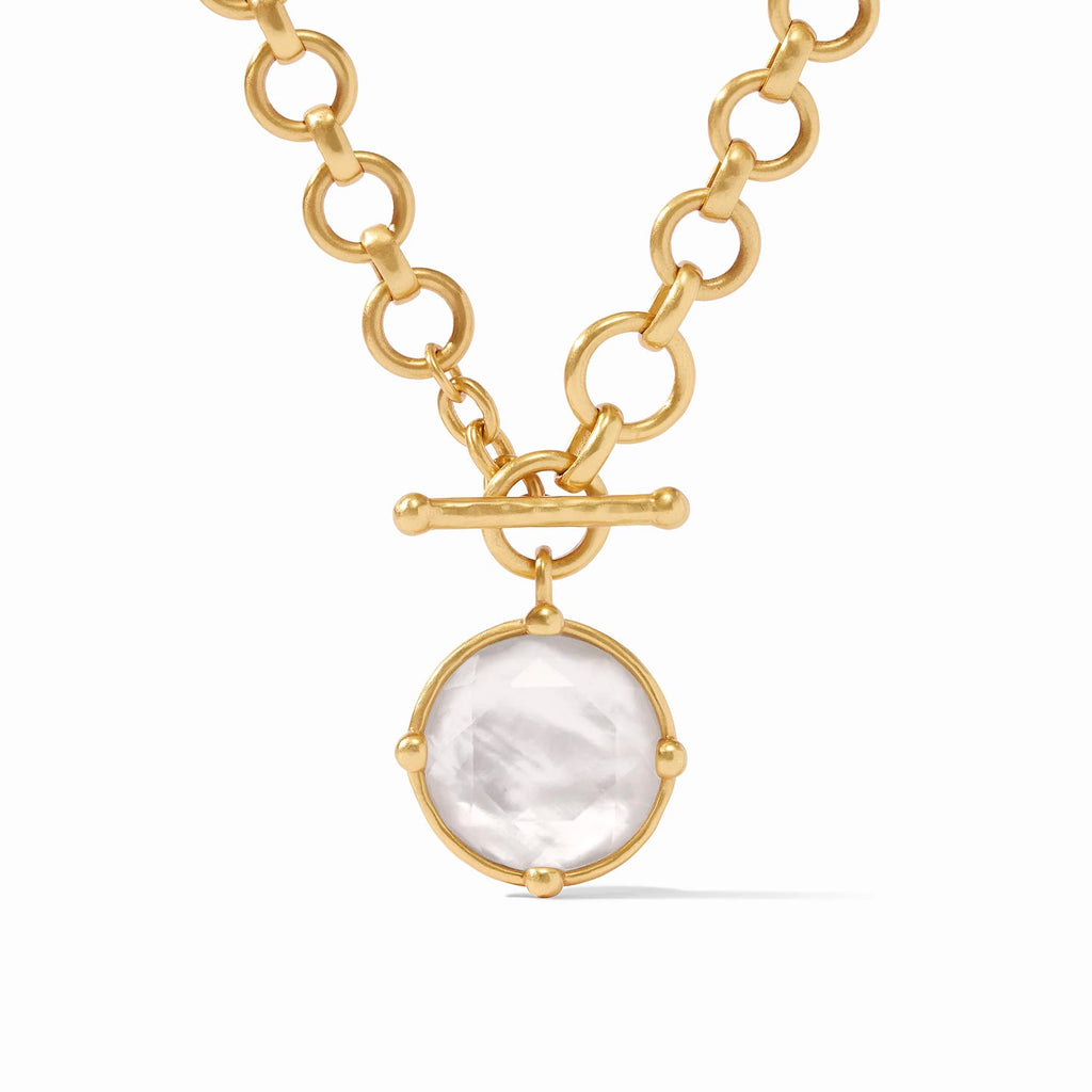 Honeybee Gold Demi Necklace in Iridescent Clear Crystal