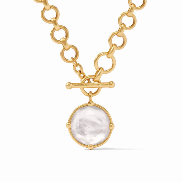 Honeybee Gold Demi Necklace in Iridescent Clear Crystal