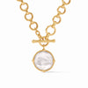Honeybee Gold Demi Necklace in Iridescent Clear Crystal