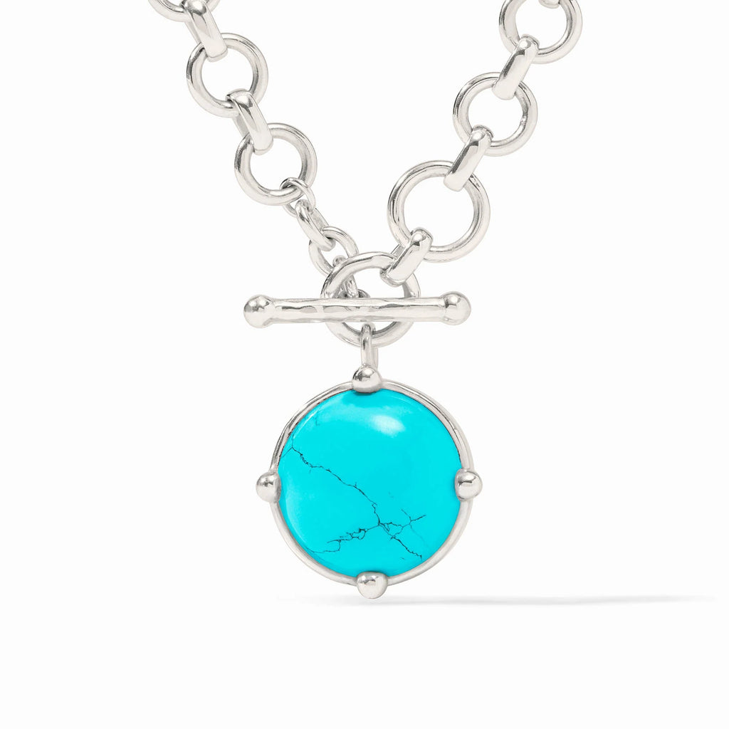 Honeybee Silver Demi Necklace in Turquoise
