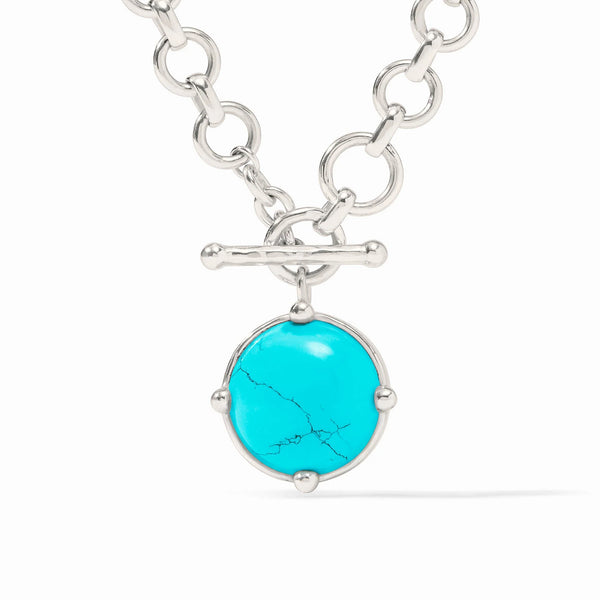 Honeybee Silver Demi Necklace in Turquoise