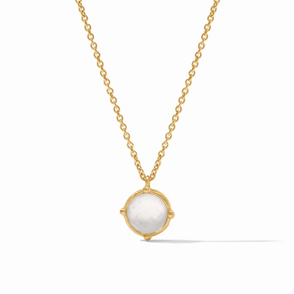 Honeybee Solitaire Necklace in Iridescent Clear Crystal