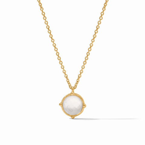 Honeybee Solitaire Necklace in Iridescent Clear Crystal