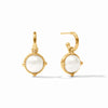 Honeybee Hoop & Charm Earrings in Pearl