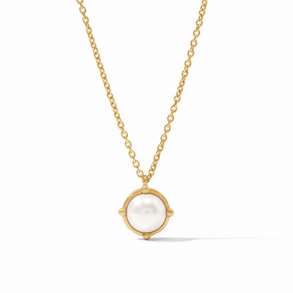 Honeybee Solitaire Necklace in Pearl