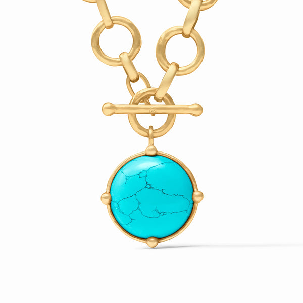Honeybee Statement Necklace in Turquoise Blue