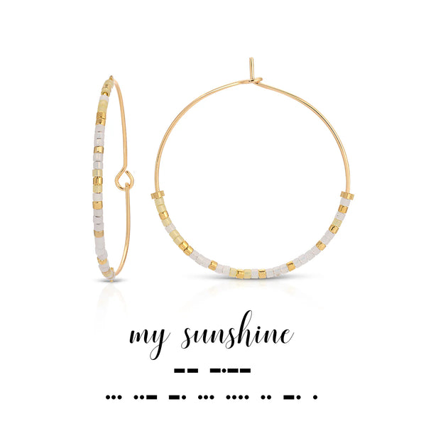 My Sunshine | Morse Code Earrings
