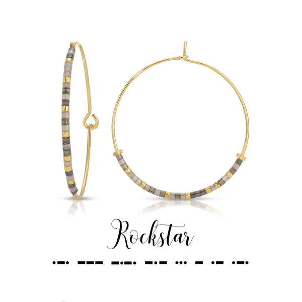 Rockstar| Mose Code Earrings
