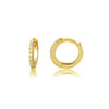 13mm Huggie Earring with CZ's