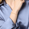 Hydra Gold Delicate Station Bracelet in Pearl