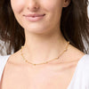 Hydra Gold Delicate Station Necklace in Pearl