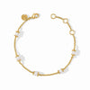 Hydra Gold Delicate Station Bracelet in Pearl