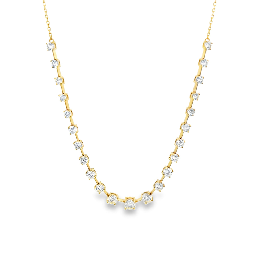 Riviera Bar Chain Diamond Necklace