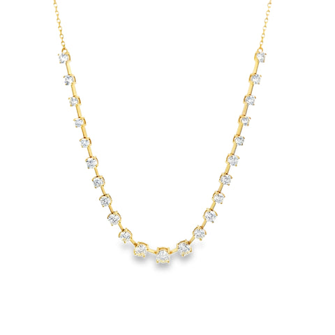 Riviera Bar Chain Diamond Necklace