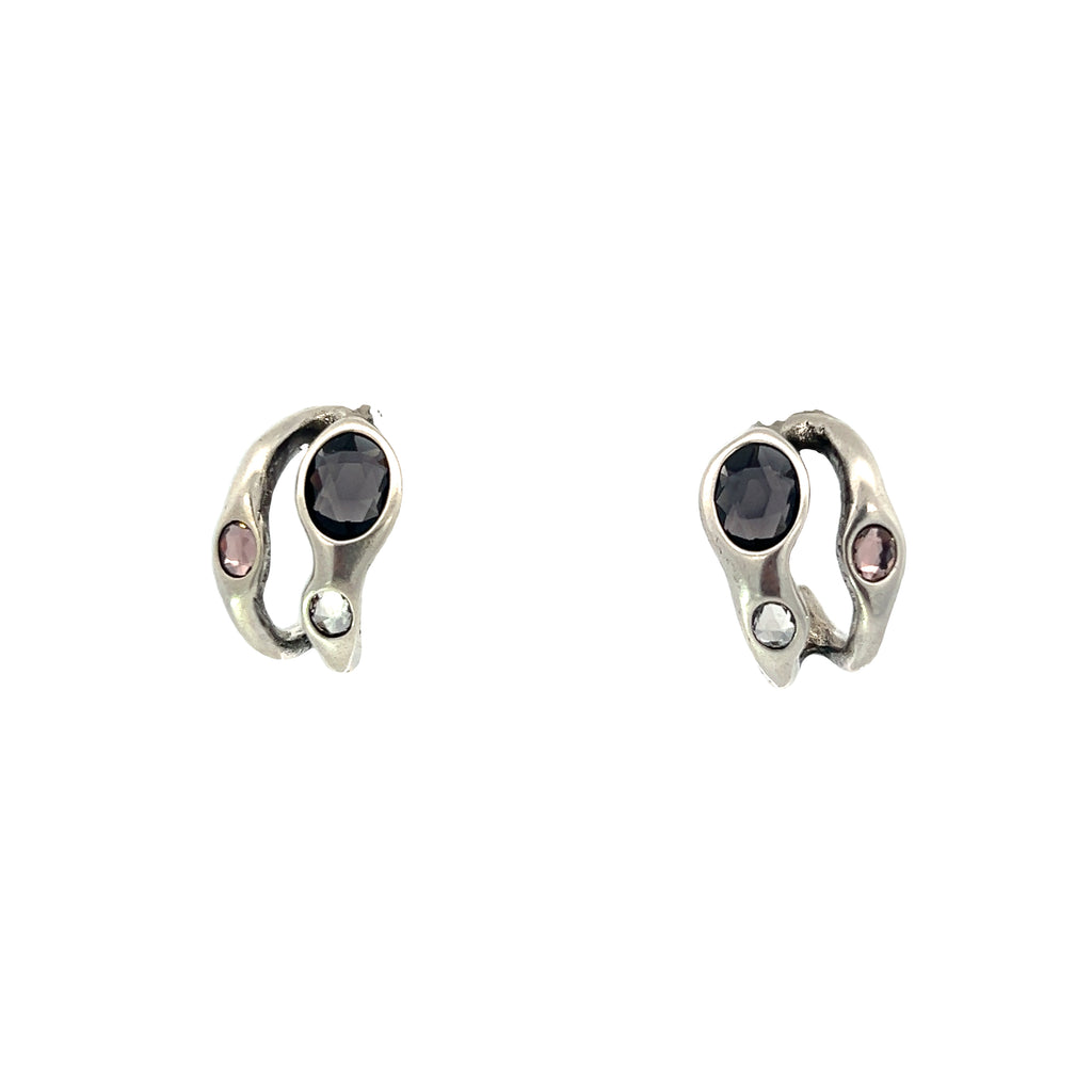 Sunshine Silver Hoop Earrings