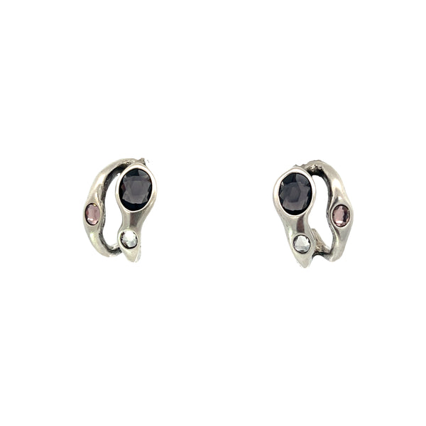 Sunshine Silver Hoop Earrings
