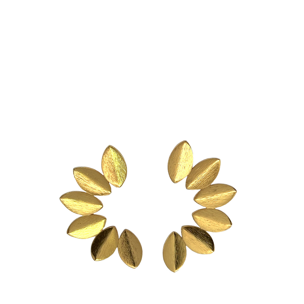 Crescent Leaf Earrings